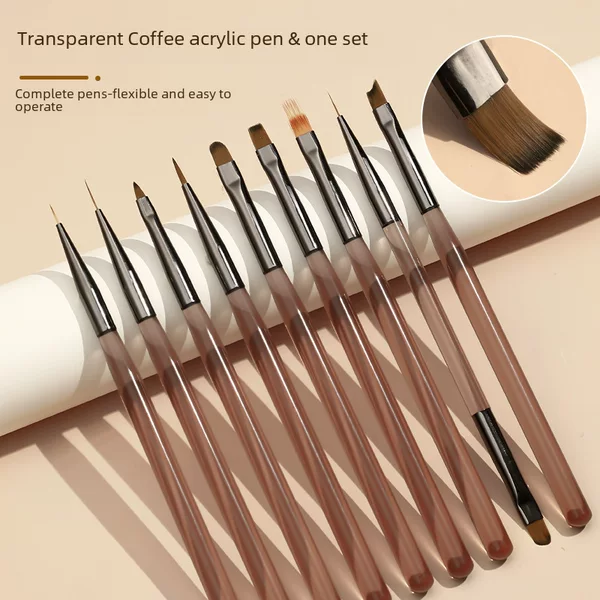 Nail Art Brushes, Dual-Ended Construction Pens, Painting Pens, Line Drawing Pens, Gradient Pens, Wholesale Construction Pens