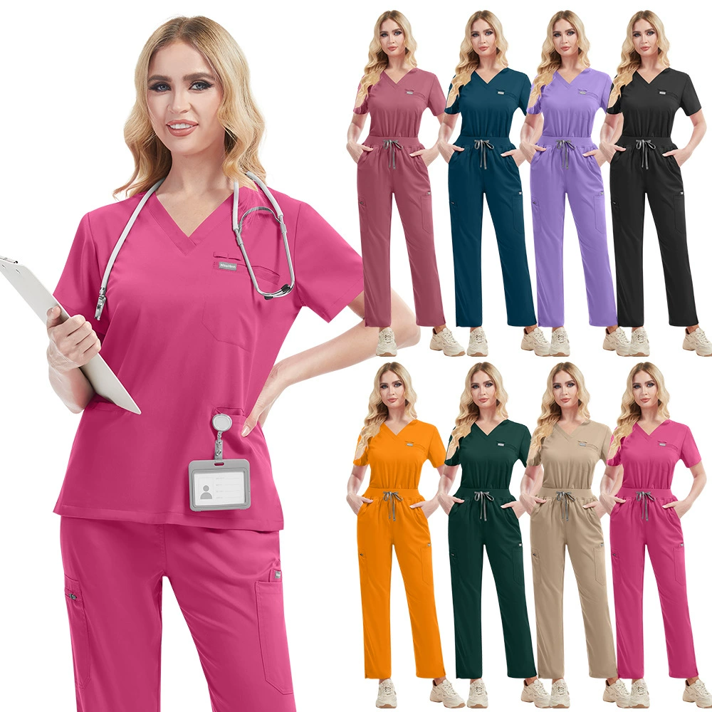 Быстрая сушка эластичной униформы- overall, с коротким рукавом, спецодежда