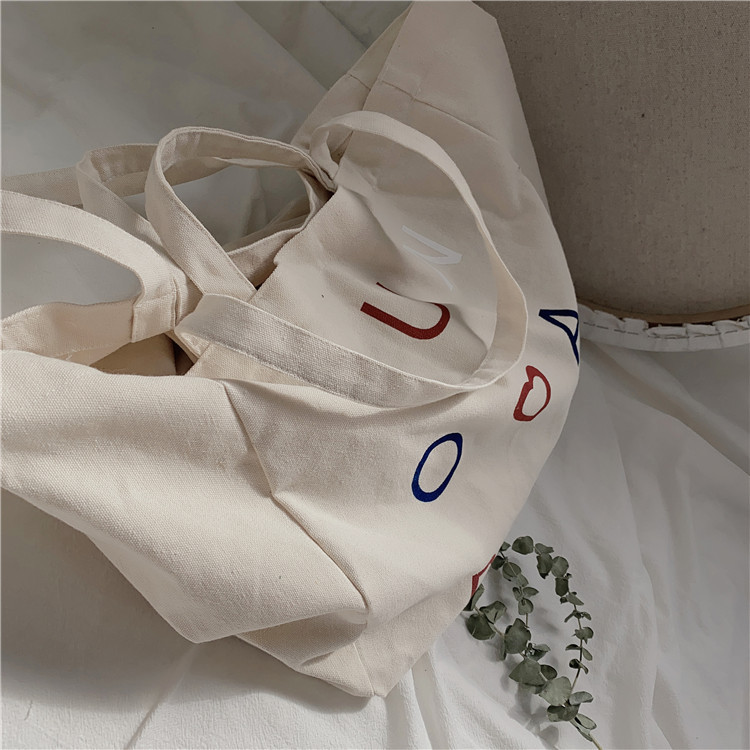 03295 Casual canvas bag, cute girl Japanese style bag, Harajuku chic student large capacity single-shoulder bag undefined
