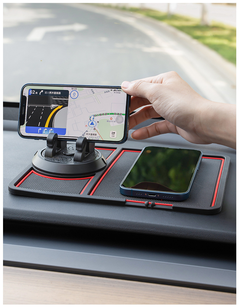 Car mobile phone car bracket multifunctional car bracket snap-on creative anti-slip mat hidden parking sign