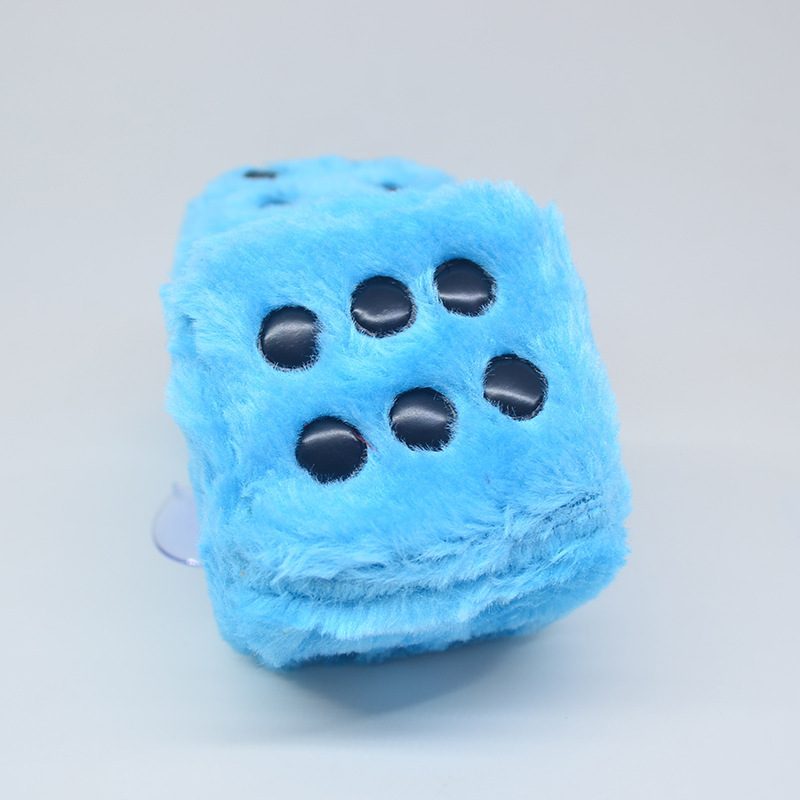 Aliexpress Amazon Wish Cross-Border Trade Plush Dice Car Pendant Dice Ornament Car Hanging Rearview Mirror Dropshipping