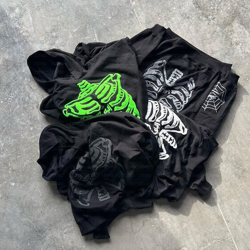 Men's Clothing fashion personality Gothic style hoodies skull print sweatshirt _voghion.com