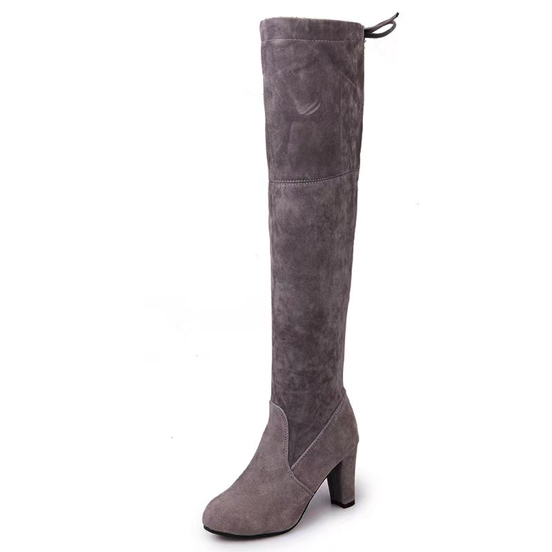 Overknee-Stiefel Damenstiefel mit hohen Absätzen Stiefel in Übergröße_voghion.com