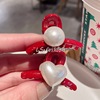 Red crab pin, bangs from pearl, hairgrip, hairpins, shark, wide color palette, simple and elegant design