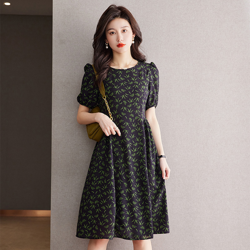 Summer fashionable elegant fresh long shiffon dress