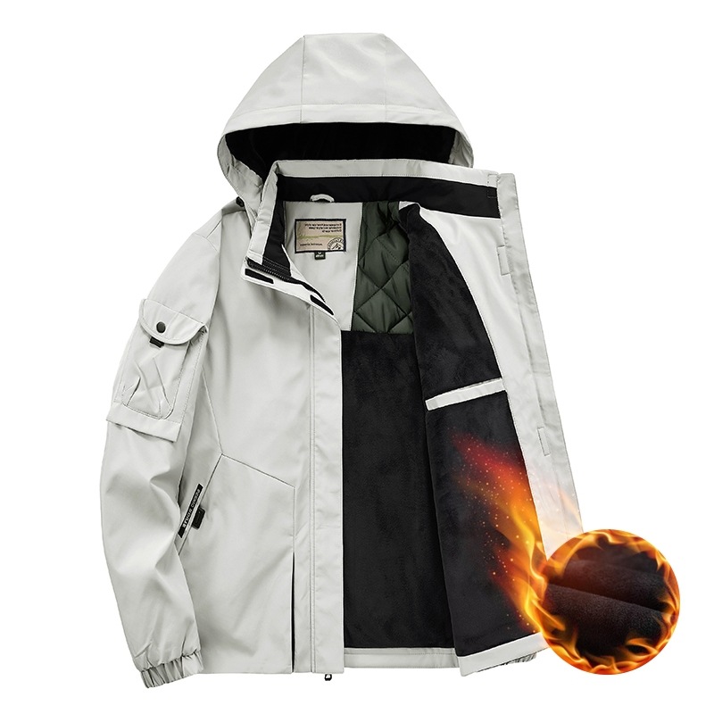 9811A men's jacket, new spring/autumn collection, sporty outdoor functional workwear, windproof and fleece-lined for added warmth in autumn and winter