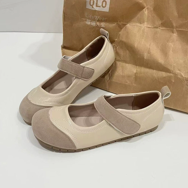 2025 новые летние стильные туфли Мэри Джейн с открытым носком, нишевый дизайн, дышащие плоские туфли, повседневные необычные туфли для женщин