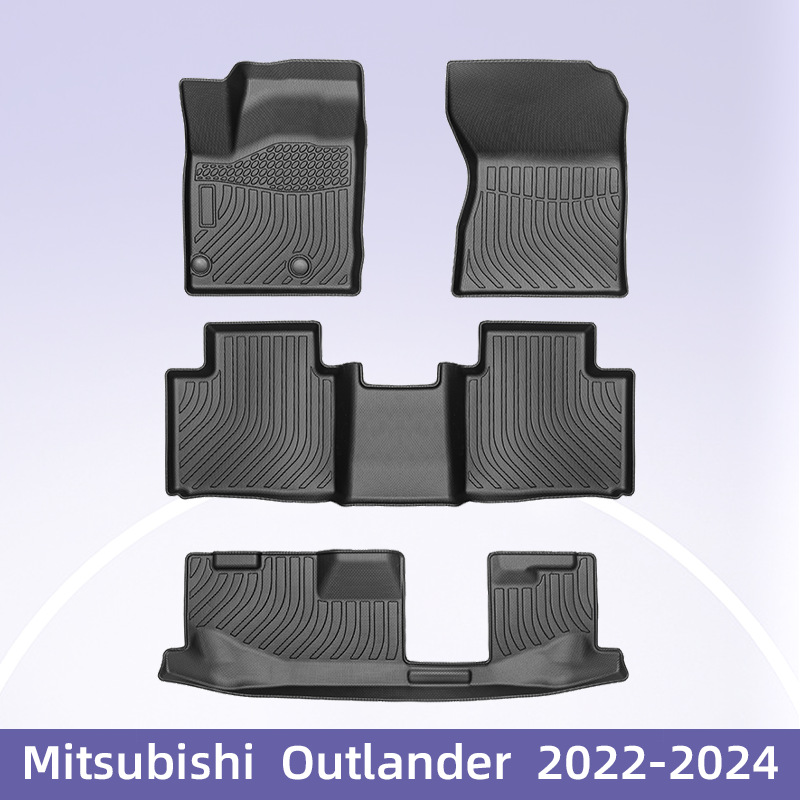 Es adecuado para Mitsubishi Outlander2022 - 2024 combustible 3D todo el tiempo TPE almohadilla de pie de automóvil