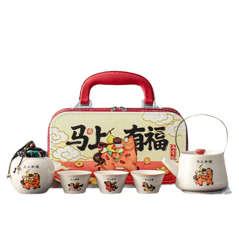 Creative handheld tea set for traveling, Birthday gift