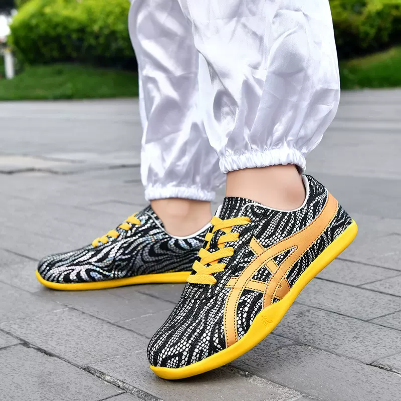 儿童武术竞赛鞋男女练功表演专用运动太极鞋成人软底炫彩训练鞋批