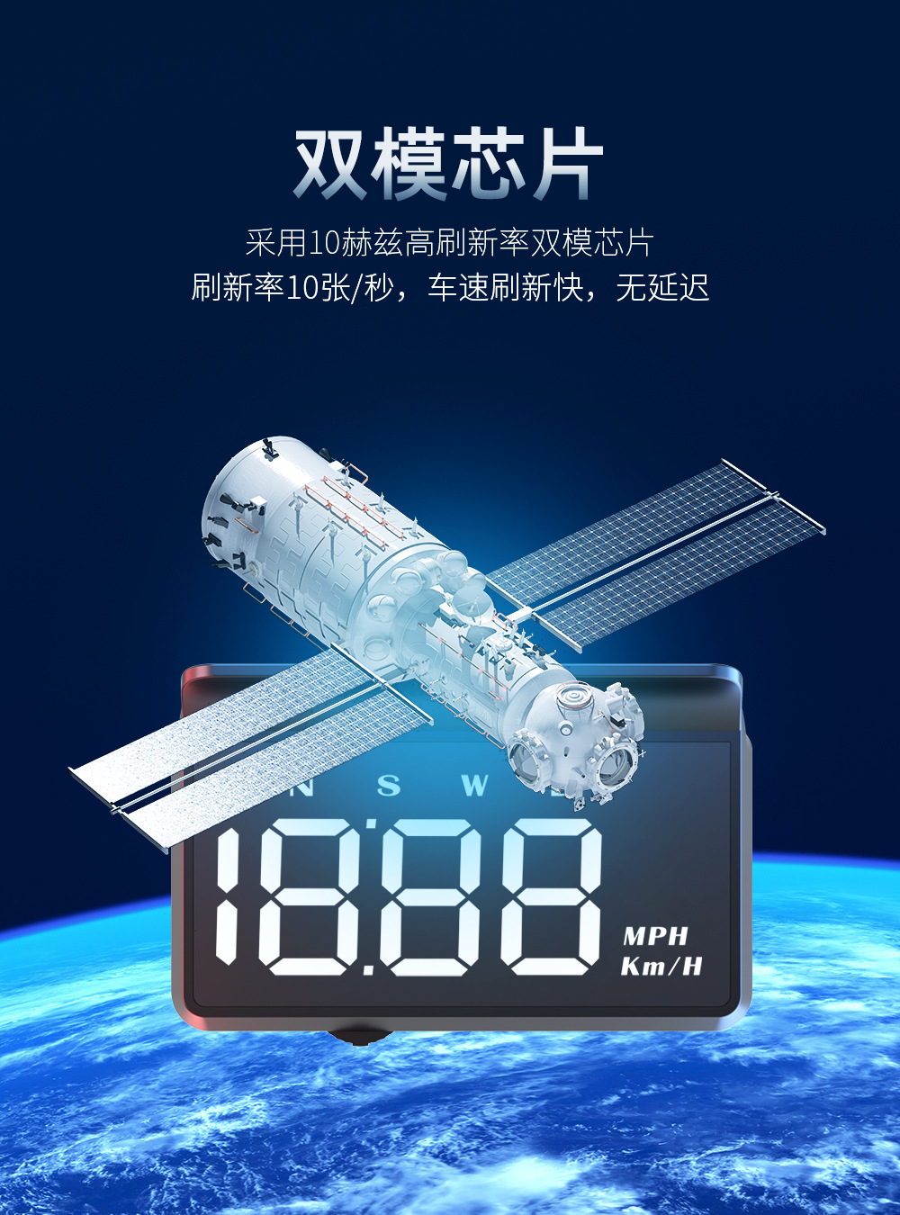 2026 New Product Hud Cross-Border Universal Car Speedometer USB Interface Vehicle Speedometer Km/Mph Head-Up Display