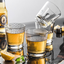 透明直身玻璃杯子酒吧啤酒威士忌杯果汁牛奶杯加厚耐热家用泡茶杯