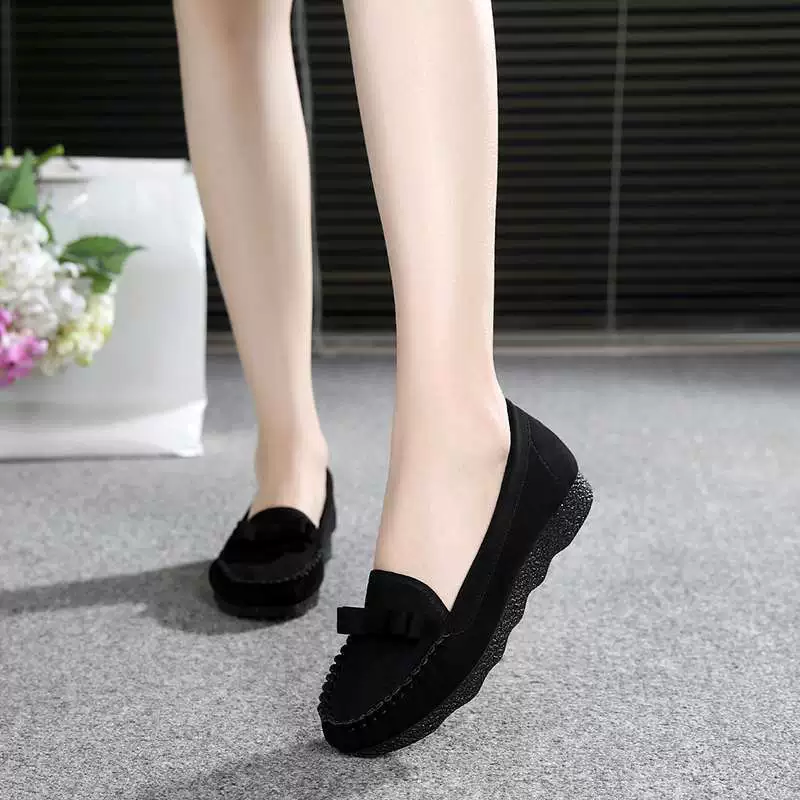 Весенне-осенняя обувь Doudou. Женская обувь Old North из ткани. Повседневная обувь на плоской подошве. Мамина обувь на мягкой подошве. Черная женская обувь большого размера.