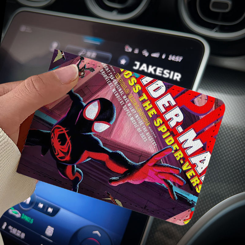 Spider-Man universo de navegación Licencia de Conducir cubierta protectora dos en uno Licencia de Conducir vehículo de motor Licencia de Conducir cubierta de cuero alta apariencia