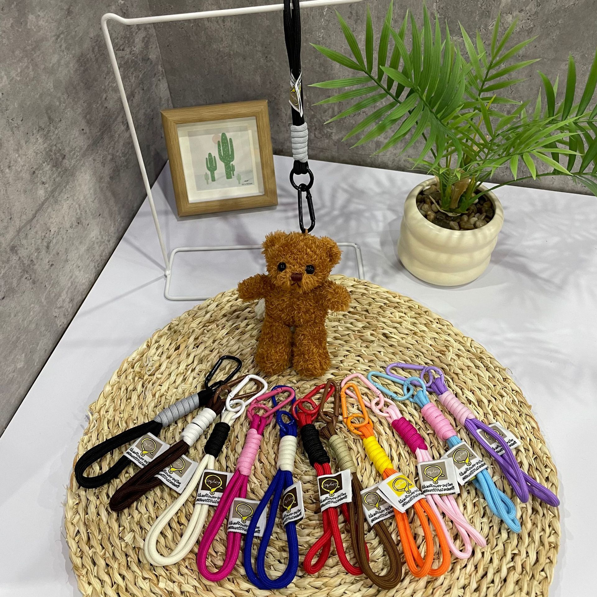 Teddy Bear juguete de peluche colgante llavero se puede imprimir LOGO Teddy Bear muñeca vestir Teddy Bear muñeca agarrar máquina de muñeca