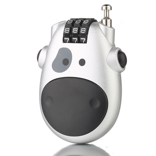 Cartoon cow telescopic steel cable wire rope password lock suitcase clothing sled motorcycle helmet lock