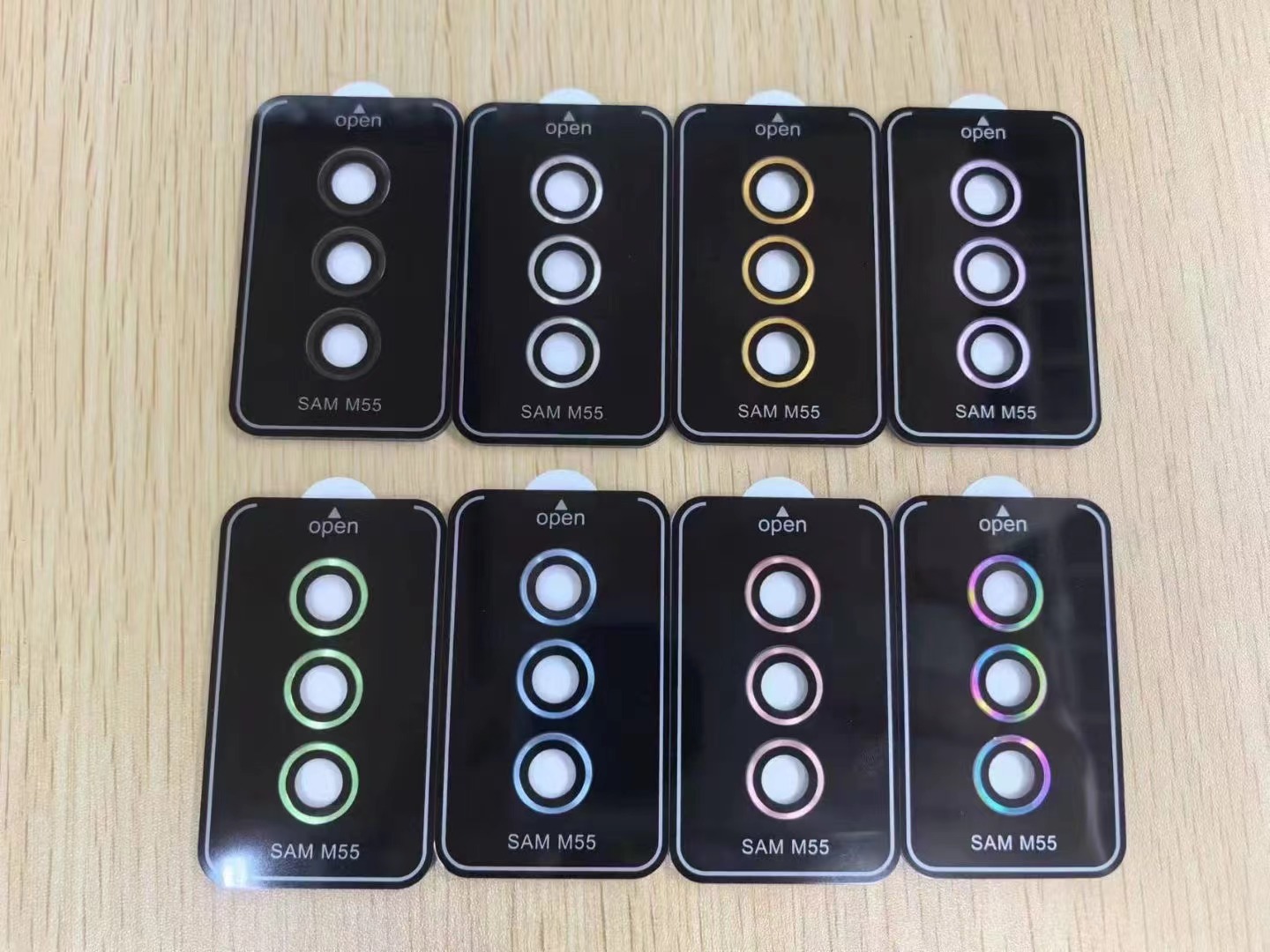 Aplicable para Samsung Galaxy M55 película de lente de teléfono celular cámara metal ojo de halcón con segundo adhesivo magia película protectora HD