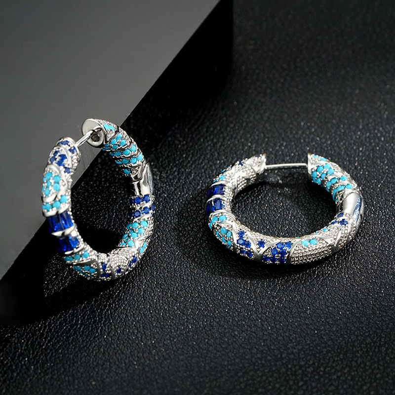 Fashionable and Versatile, Classic, Fully Handmade Heavy-Duty Inlaid Noble Luxury Earrings, Trendy Women's Wholesale Fashionable and Versatile, Classic, Fully Handmade Heavy-Duty Inlaid Noble Luxury Earrings, Trendy Women's Wholesale