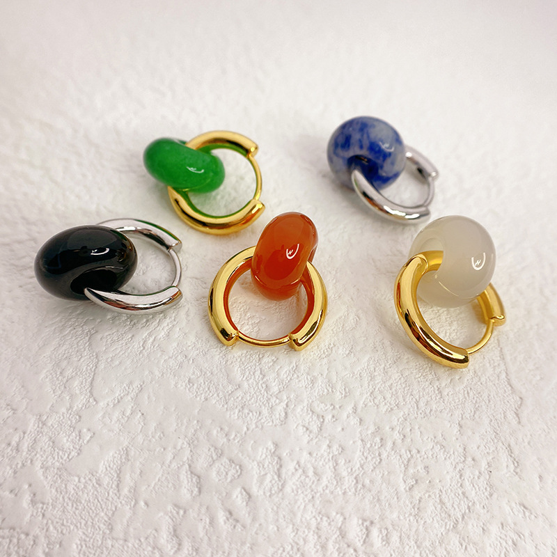 設計師款日韓新款小巧耳環女小平安扣可拆分時尚高級感耳飾批發