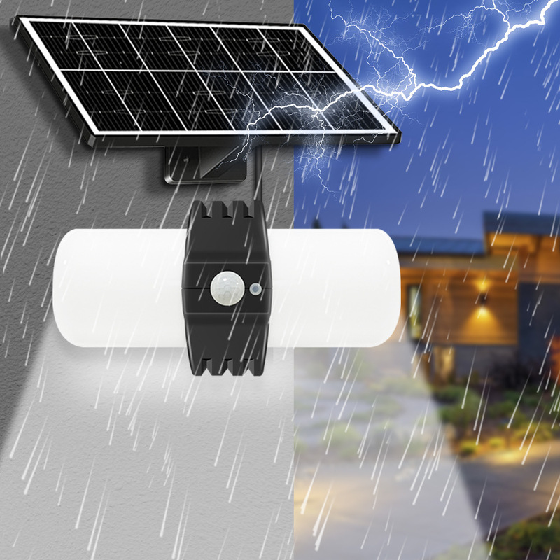 Solar Motion Sensor Wall Lamp Outdoor Solar 800 Lumen Flood Light 3 Lighting Modes Outdoor Flower