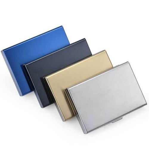 Stainless steel card holder for men and women, multi-card 6-position card case, metal credit card bank card sleeve, portable bus card holder