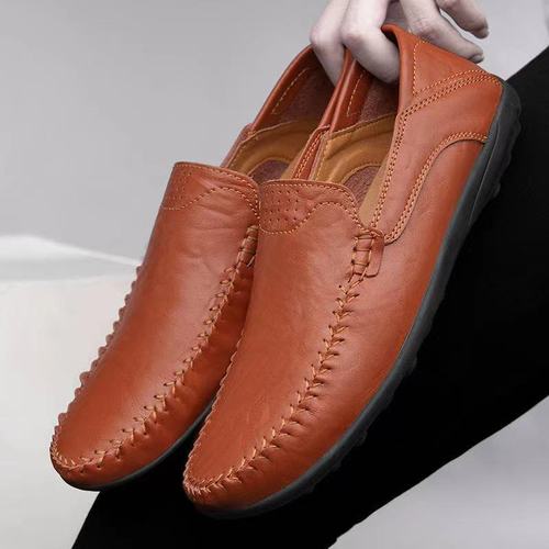 One Foot Lazy Man's Fashion Shoes Business Formal Shoes Men's Kitchen Summer British Style Men's Casual Leather Shoes Bean Shoes 