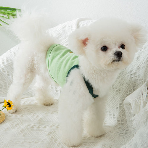 Avocado sling puppy clothes summer thin Teddy pet panda small puppy spring and summer vest