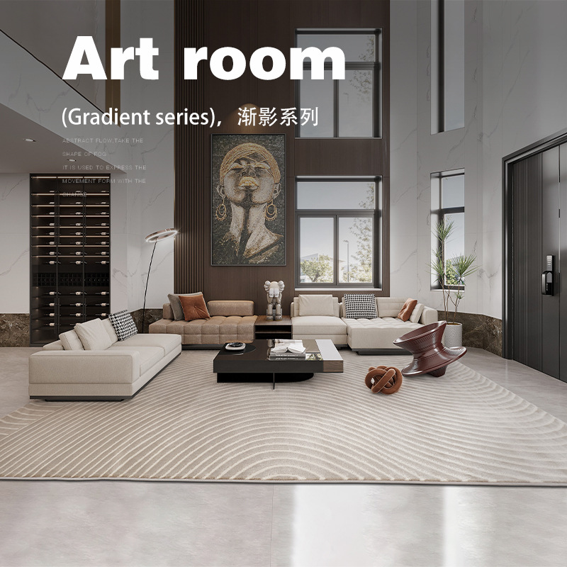 Fábrica de fuente moderna alfombra de sala de estar gruesa alfombra de mesa de té impermeable doméstica alfombra de piso antideslizante para dormitorios