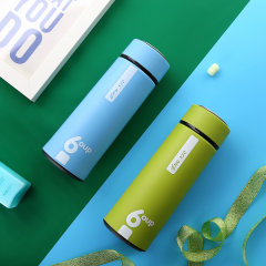 創意雙層玻璃商務水杯簡約6度便攜商務杯開業地推禮品廣告logo杯