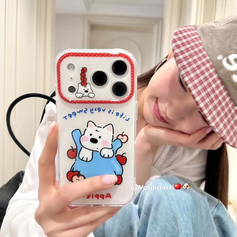 Cute Apple Bag-Style Case Suitable for West Highland, Apple 17 Pro Max Phone Case, iPhone 16 Niche, 14 Double-Layer, 13
