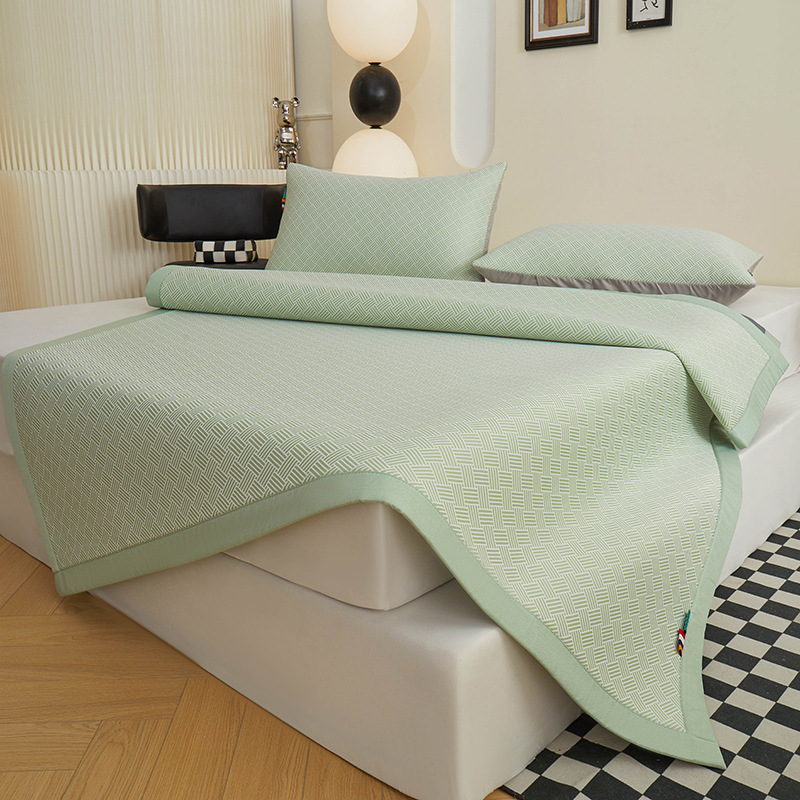 Nuevas sábanas de seda de hielo de una sola pieza, sábanas frescas de verano, sábanas de tatami de dormitorio individual, juego de tres piezas