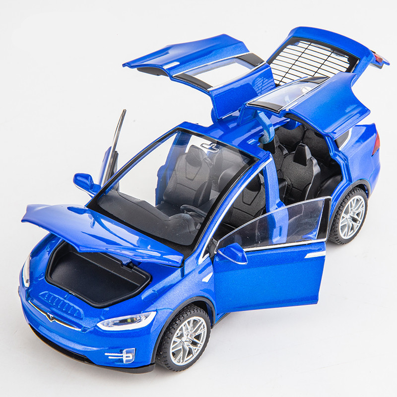 Tesla [Модернизированная модель с амортизатором рулевого управления передними колесами] — в штучной упаковке — синий