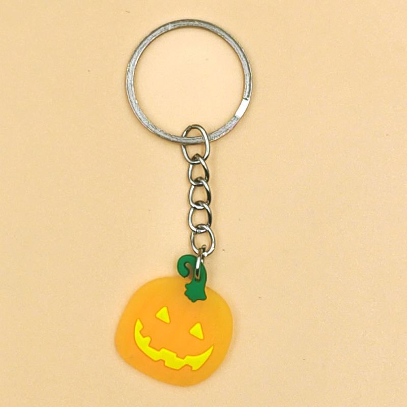 Amazon ベストセラー ハロウィン漫画シリーズ PVC キーホルダー カボチャ海賊ヘッドペンダント アクセサリー在庫あり|undefined