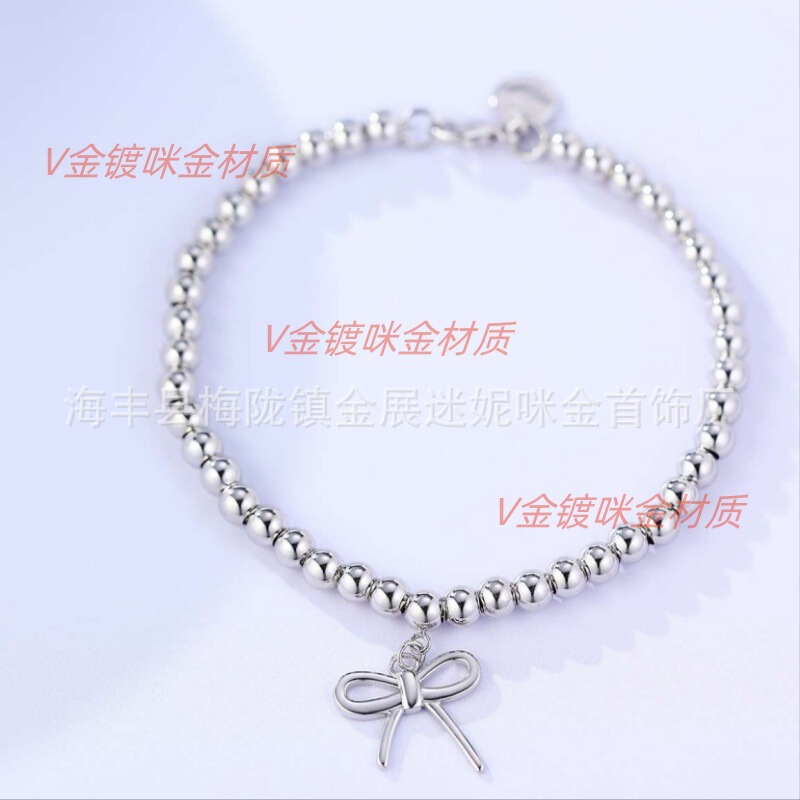Top Sterling Silver Version, New Butterfly Bead Bracelet, Elegant, Fashionable, High-End and Accessible Luxury