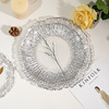 Factory supply of northern European wind and Phnom Penh glass plate home gold foil edge transparent plate fruit salad dish border plate