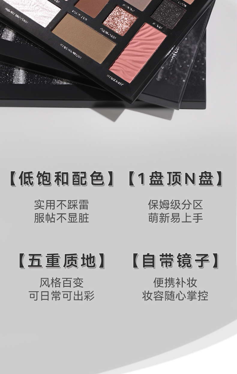 NOVO's new 27-color makeup palette features low saturation, pearlescent, matte, and high-gloss contour blush and eyeshadow, making it versatile for daily use undefined