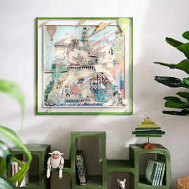 马之都丝巾装裱轻奢高级感挂画现代简约客厅餐厅大幅亚克力装饰画