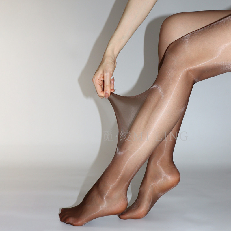Ultra-Thin Aurora Seamless Crotch Mesh Waist Deep Crotch Glossy Stockings Feminine Silky Chocolate Fragrance Pantyhose Summer