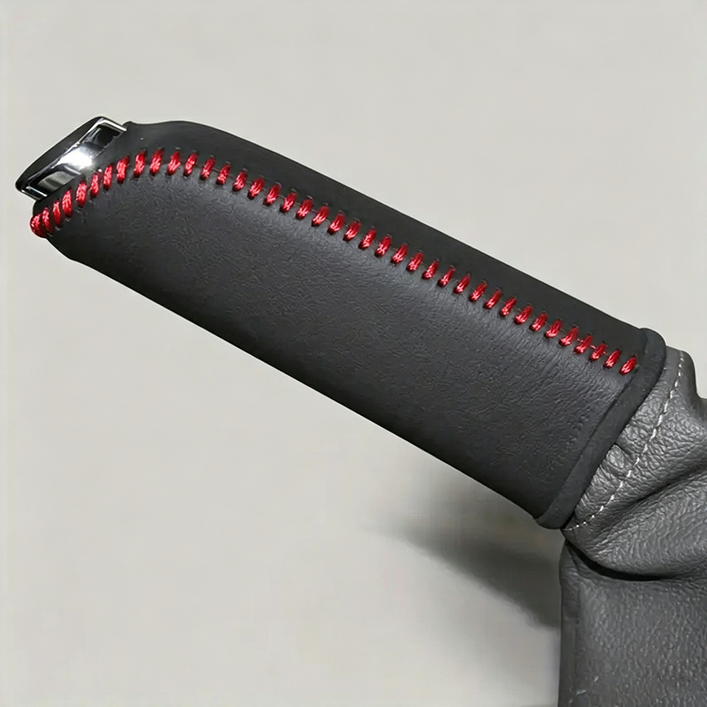 Car handbrake cover for Mazda Axela CX-5 interior modification protective cover with red and black color stitching gear shift cover