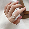Fashionable universal advanced ring, silver 925 sample, wholesale, Korean style, simple and elegant design, high-quality style