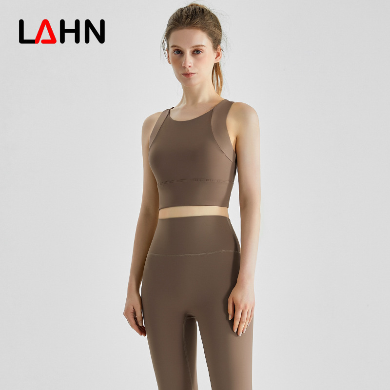 Lahn Yoga Wear Suit Women's Outerwear Professional Vest Shockproof High Waist Tight No Embarrassing Line Sports Suit