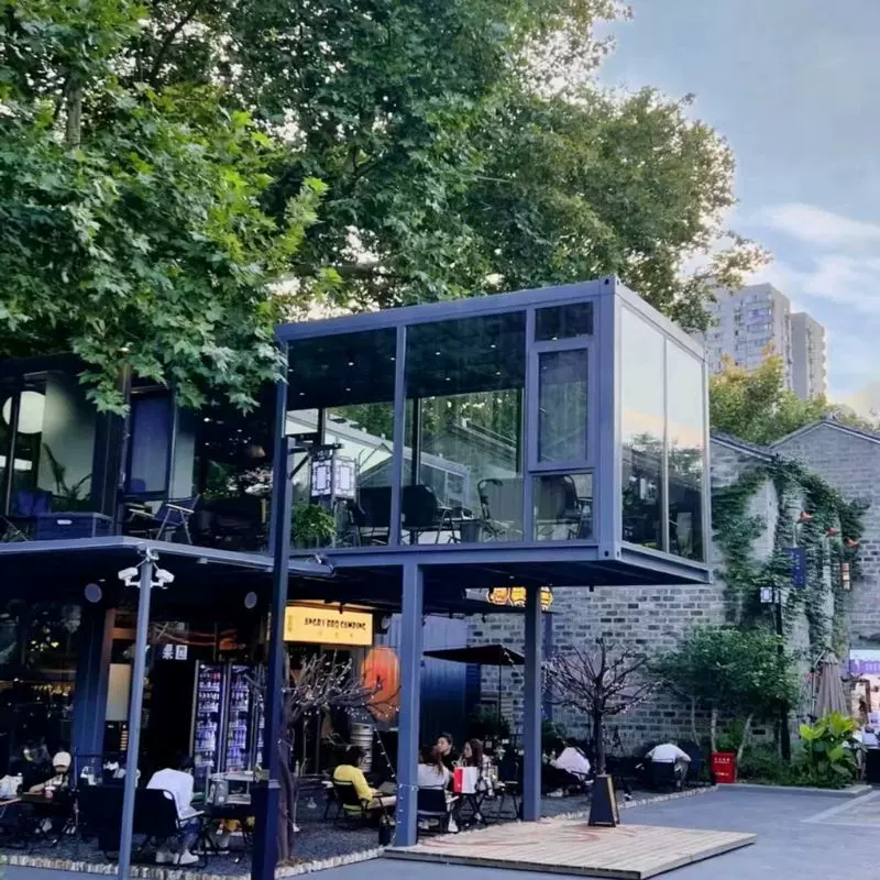 二层网红集装箱 民宿酒店可移动临街商铺展厅 组合式集装箱房