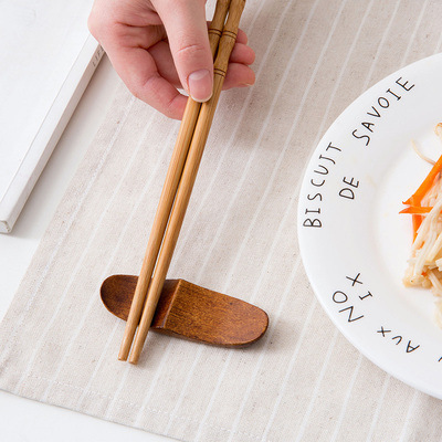 日本式木製箸立て創意家庭用食器収納棚キッチンスプーン箸托箸枕箸立て|undefined