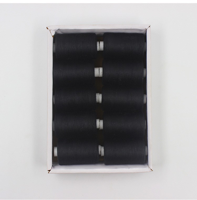 alambre de máquina de coser doméstico alambre de poliéster personalizado colorido pequeño rollo DIY Amazon 402 alambre de coser al por mayor