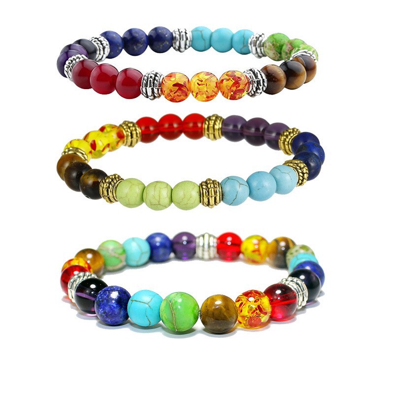 21g Weight Ethnic Style Geometric Alloy Natural Stone Beaded Bracelets