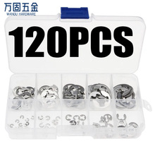�羳��Դ 120pcs 304�����E�Ϳ��� ���ڵ�Ȧ��װ 1.5mm-10mm