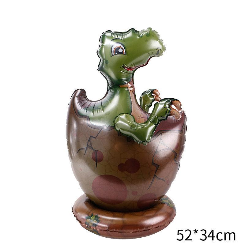 4D dinosaurio aluminio globo empalme montaje simulación dibujos animados juguete globo Jurásico mundo tema decoración diseño