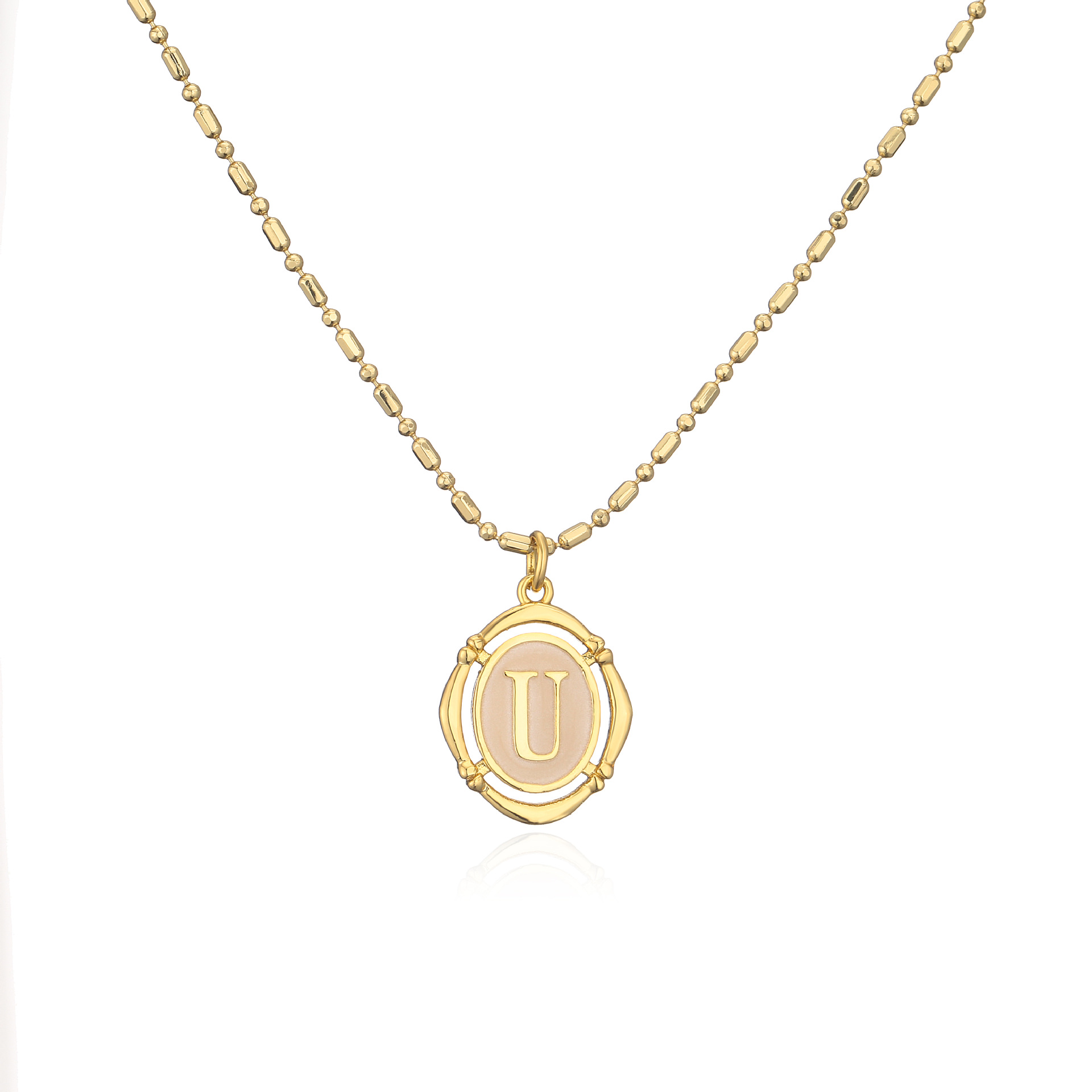 Simple Style Letter Copper Gold Plated Pendant Necklace 1 Piece