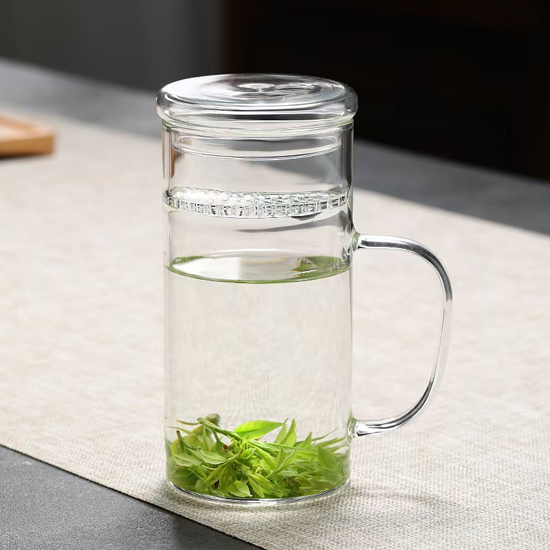 400ml transparent handle with lid