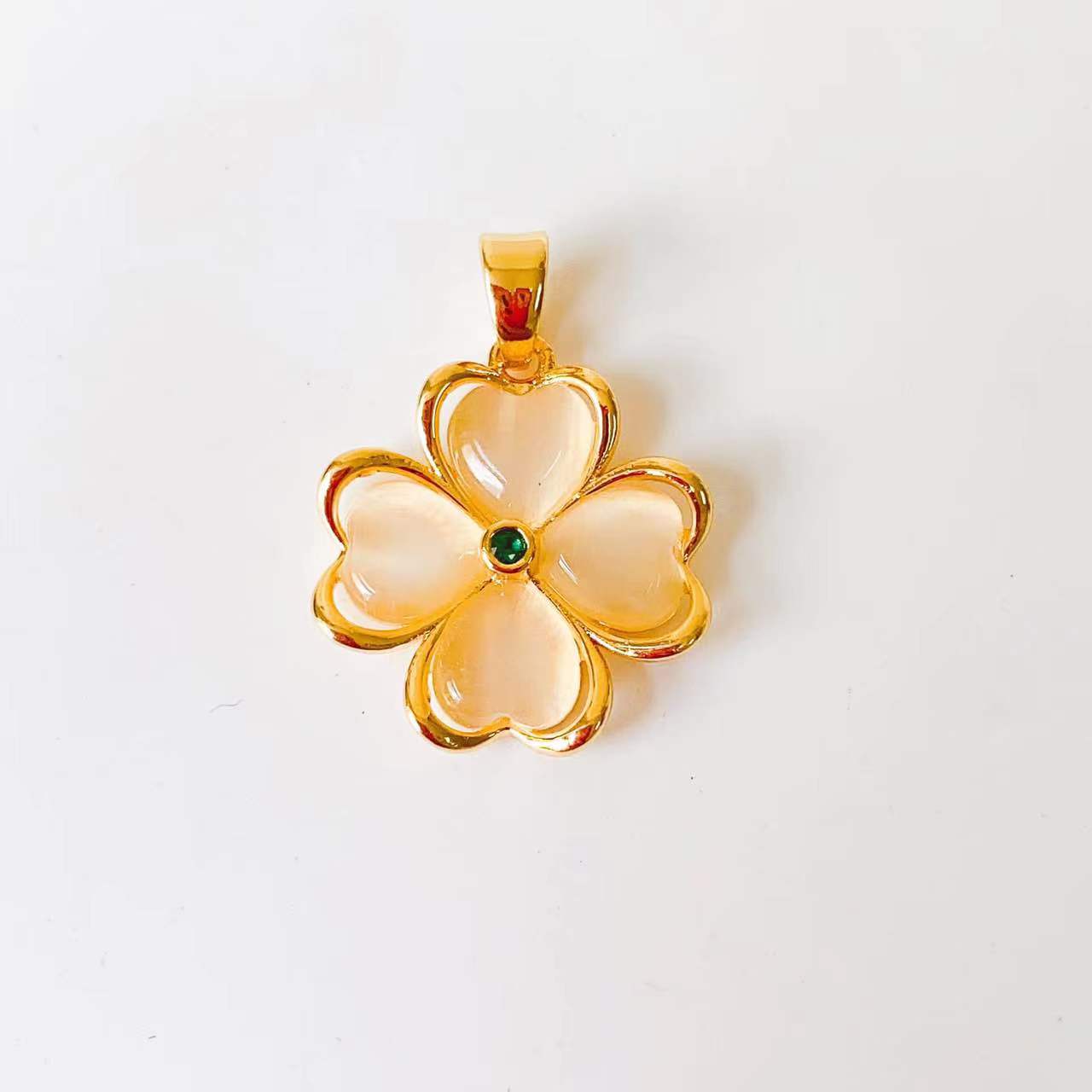 1 Piece Copper Artificial Pearls Cat's Eye Stone Zircon Geometric Charms Jewelry Accessories display picture 20